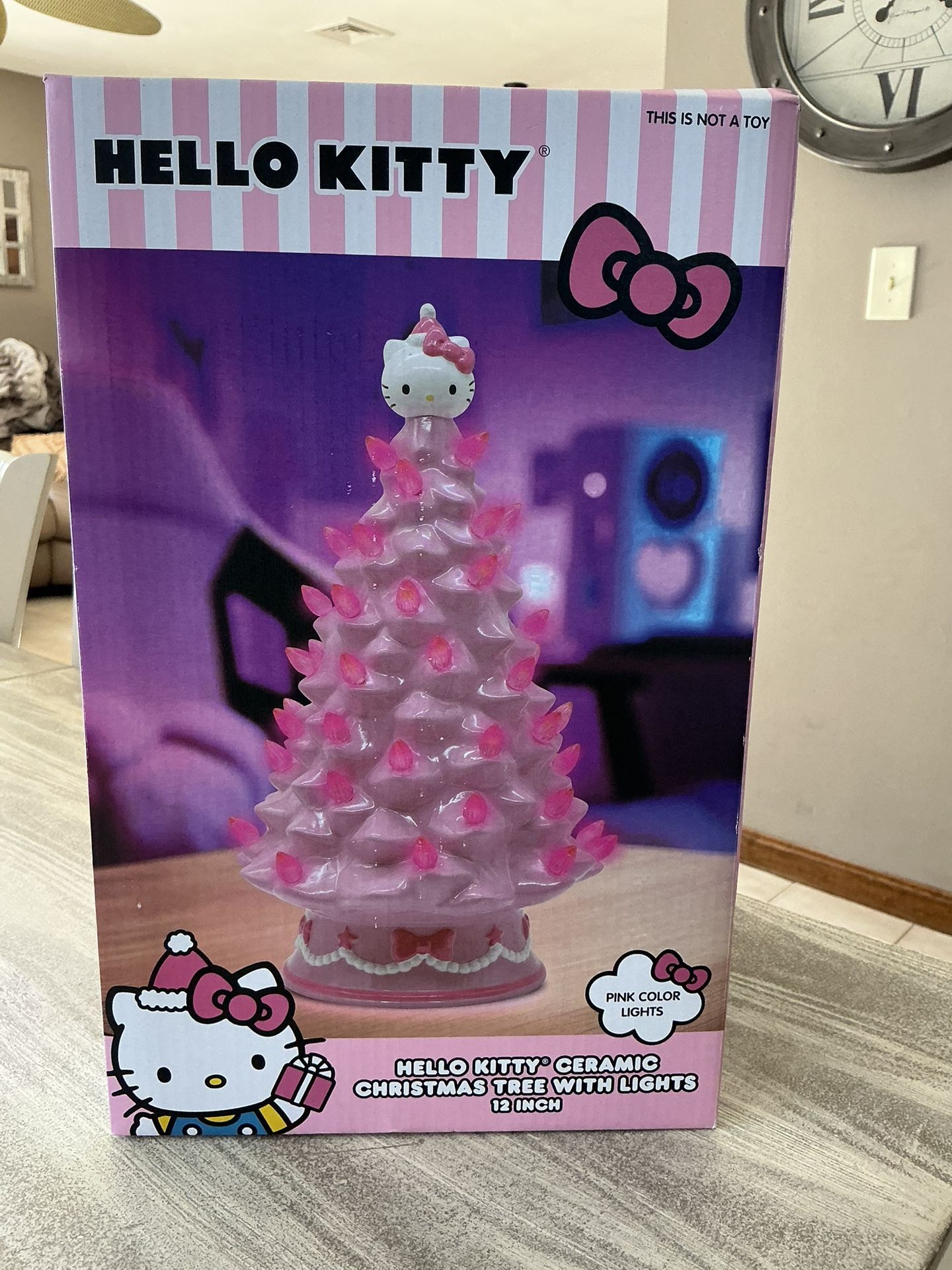 Hello Kitty Pink Light Up Christmas Tree 6”