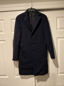 CANALI KEI 100% WOOL BLACK DRESSY TRENCH COAT OVERCOAT JACKET sz 44 or US sz 34, 11705