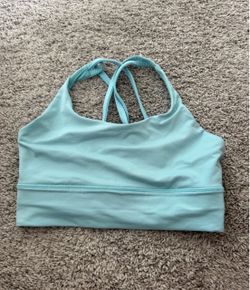 Lululemon Light Blue Strappy Sports Bra