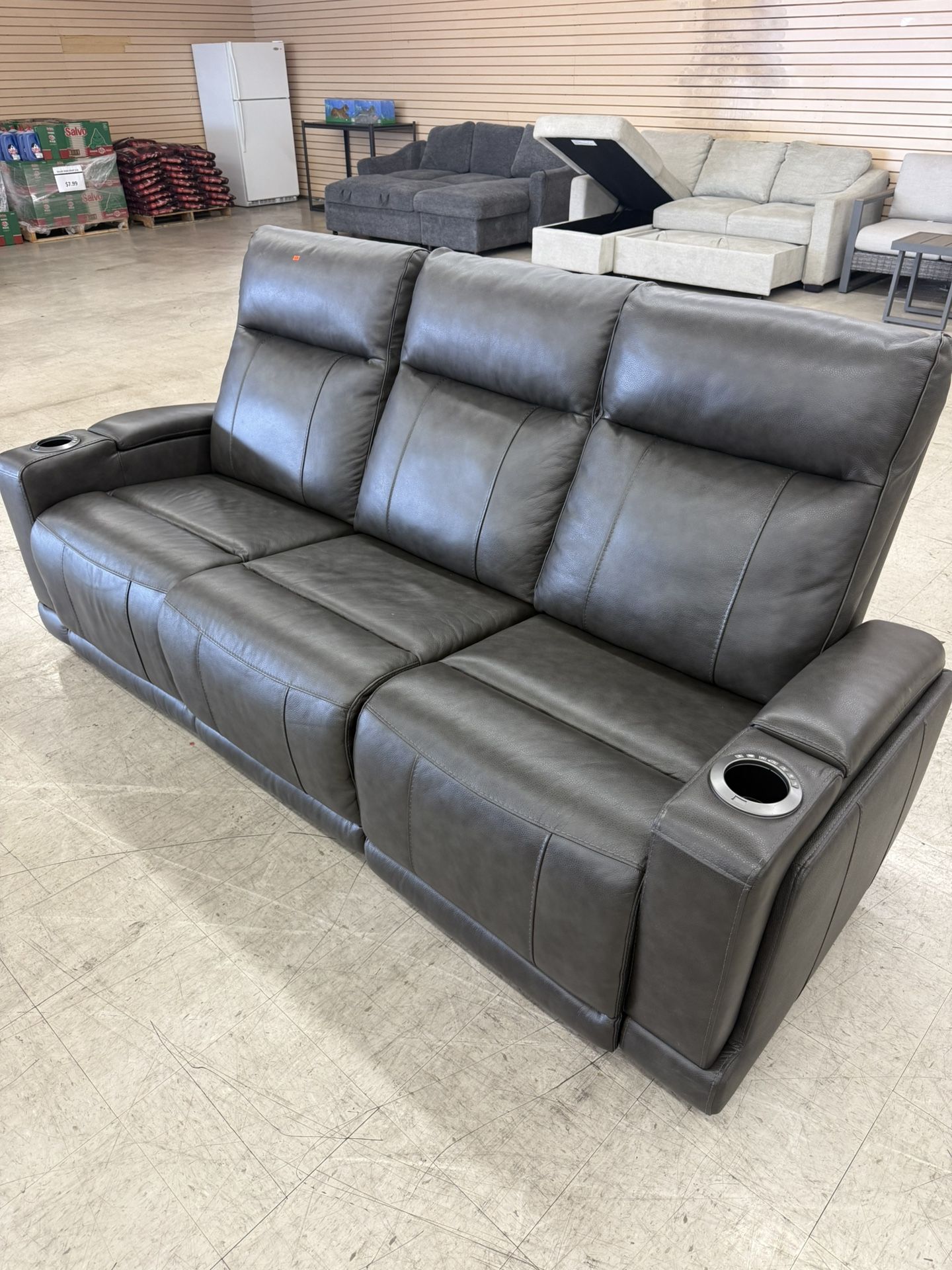 Costco 100% Leather Movie Theater Recliner Sofa - Free Delivery π