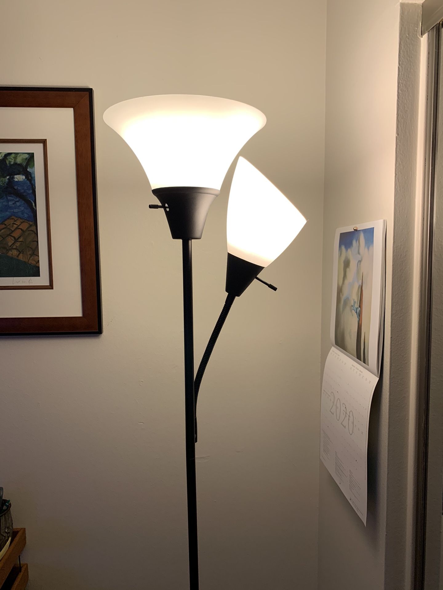 Floor lamp with reading light