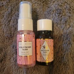 Strawberry Bliss Facial Mist & Essential Oil & Vanilla Sugar Bath Salt