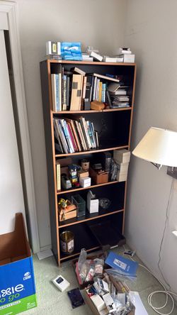 Black bookshelf