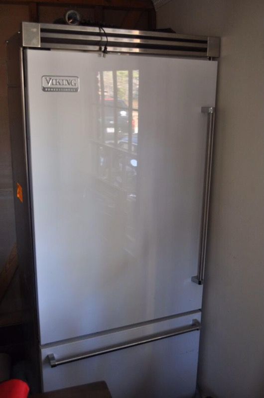 Viking fridge 36" counter depth white