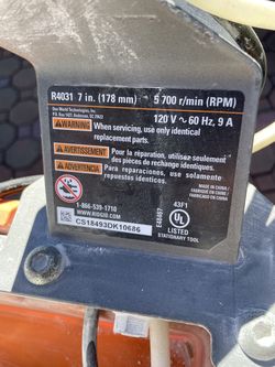 Ridgid R4031 Tile saw