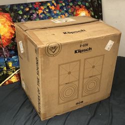 Klipsch R-60M Bookshelf Speakers (New in Box) | High-Efficiency Sound | 6.5” Woofers | Tractrix Horn