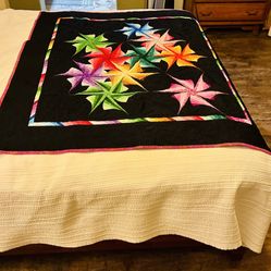 Dancing Pinwheels Handmade Quilt