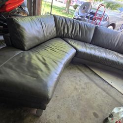 Used Real Leather Natuzzi Italia Sectional $300.00