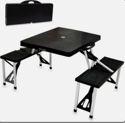 Portable Folding Picnic Table with 4 Seats