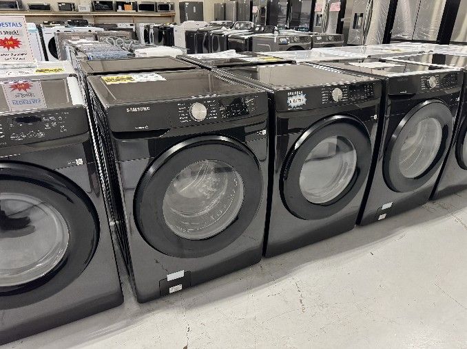 Black Smart Washer Dryer Set New 1 Year Warranty