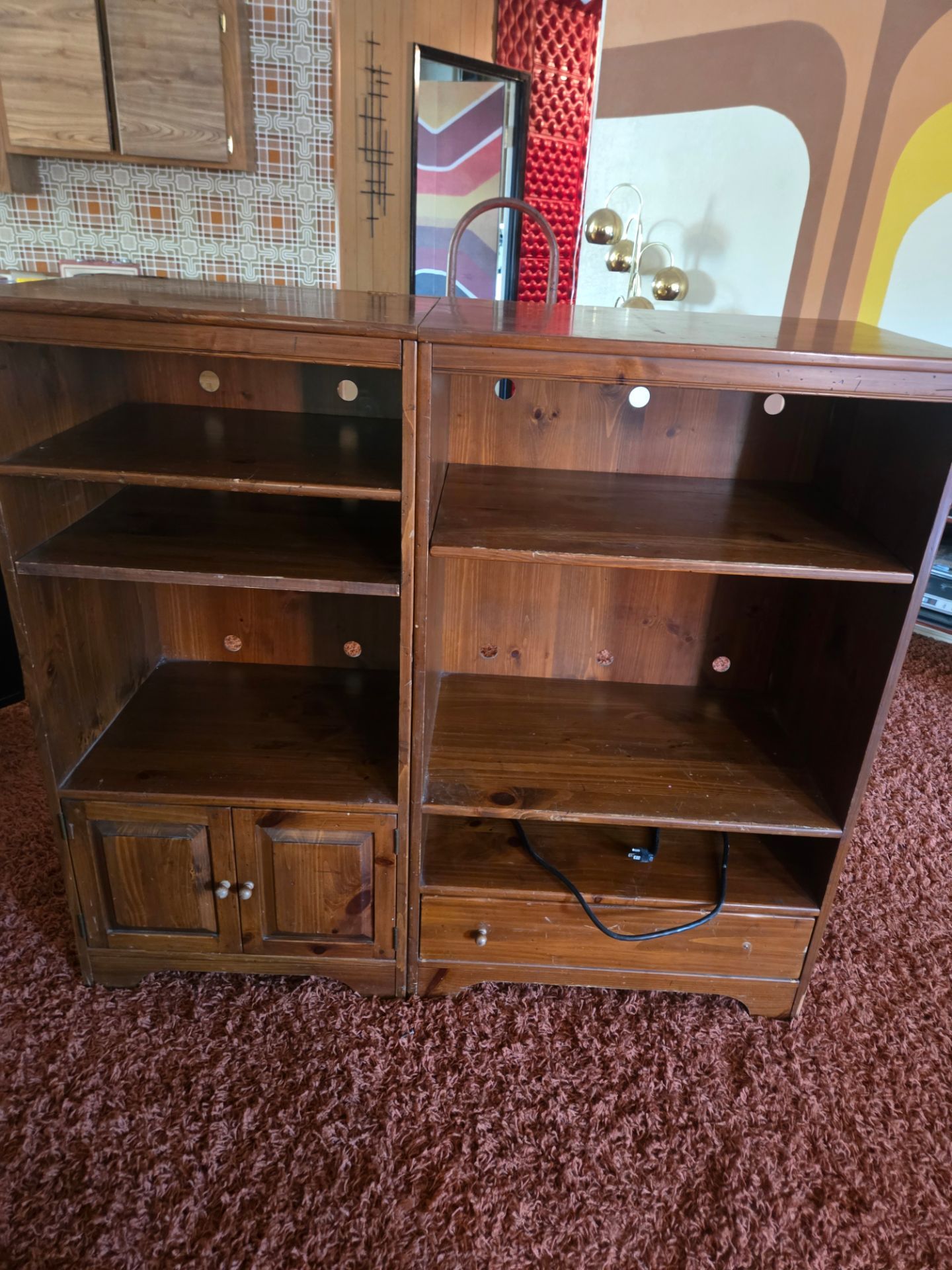 Vintage 1980s Ethan Allen entertainment center