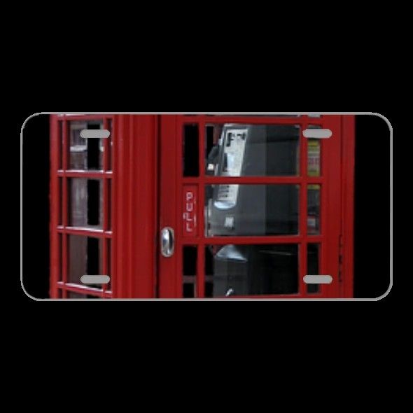 License Plate Novelty Car Front Isolated Telephone House Phone Call