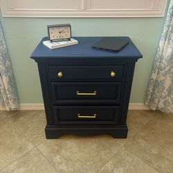 Navy Blue Nightstand
