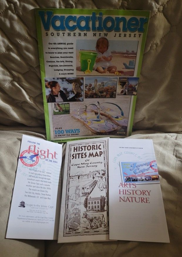 Southern New Jersey Vacationer Magazine And 3 Brochures Used