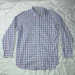 L.L. Bean Wrinkle-Free Plaid Button-Down Shirt XL