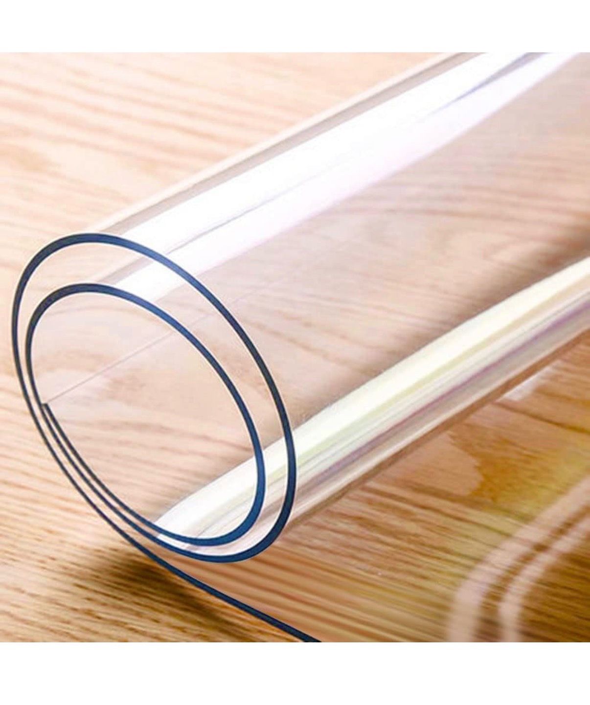 Clear Table Cover Protector, 1.5mm Thick PVC Plastic Desk Protector,