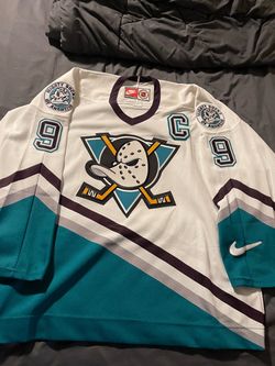 Vintage Nike Mighty Ducks of Anaheim jersey #9 Paul Kariya used size xxl (56)