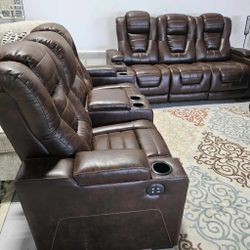 Owner's Box Sofa and Lovesest Power Reclining Livingroom Set, Furniture 