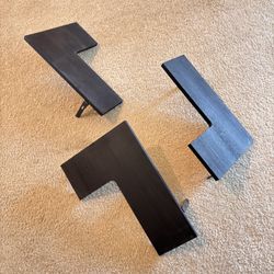Black Corner Shelves / Rustic Wood