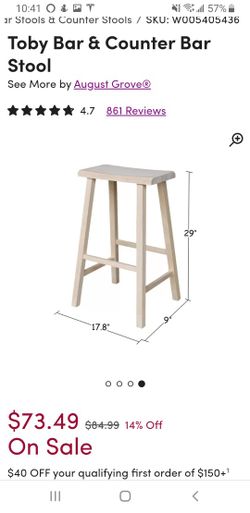 Barstools Wood Unfinished Set Of 4