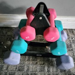 Small Rubber Coated Dumbbells 