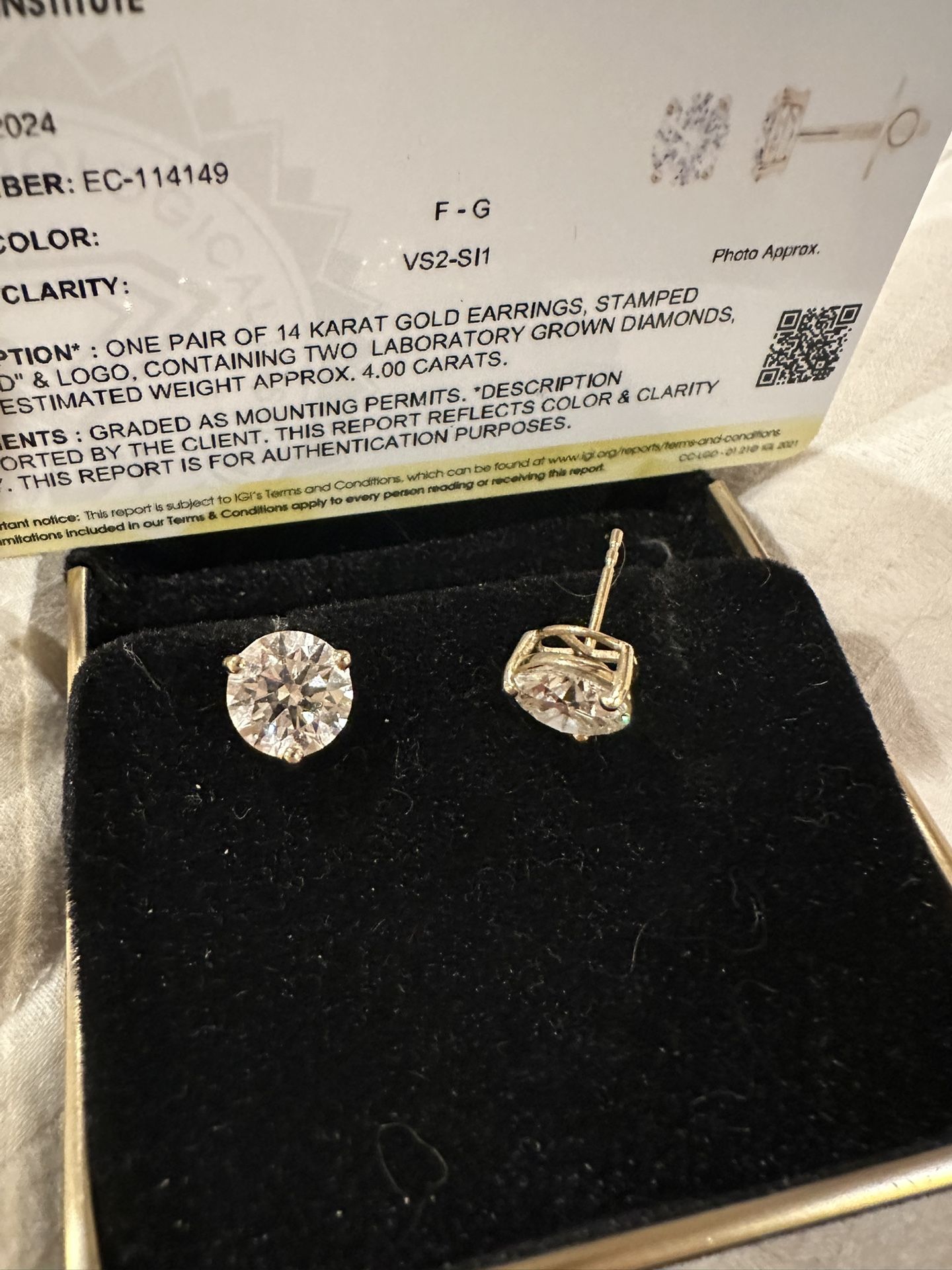 Lab Grown Diamond Earrings
