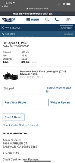 New 3 inch leveling kit