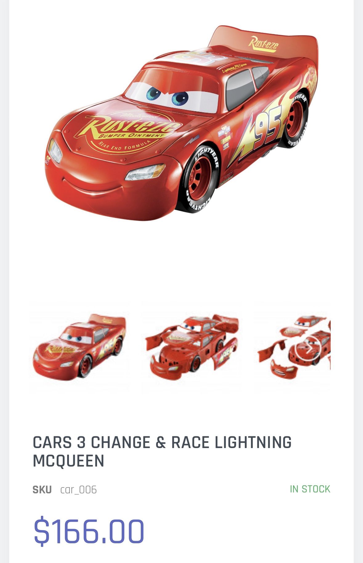 CARS 3 CHANGE RACE LIGHTNING MCQUEEN for Sale in Las Vegas NV