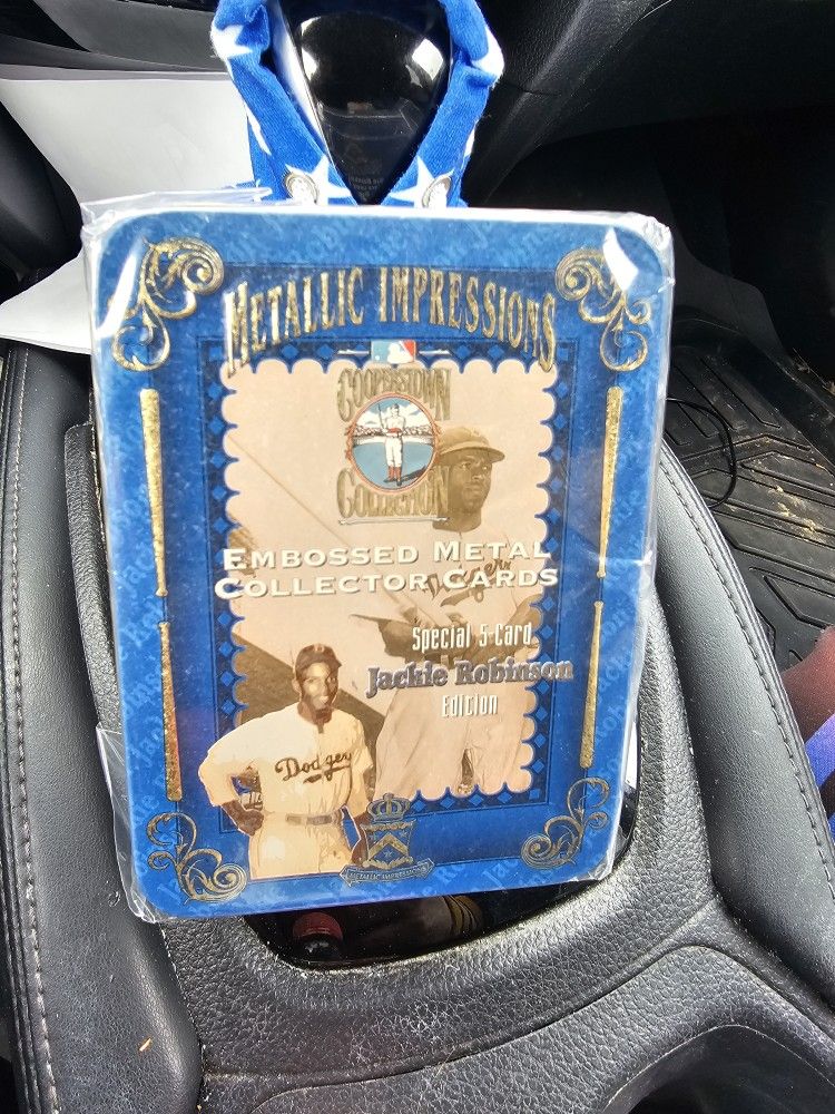 Jackie Robinson Metal Set Never Opened