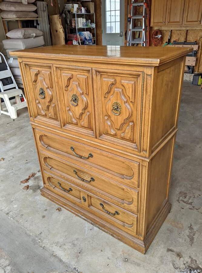 Wood Wardrobe Dresser Armoire - Will Deliver
