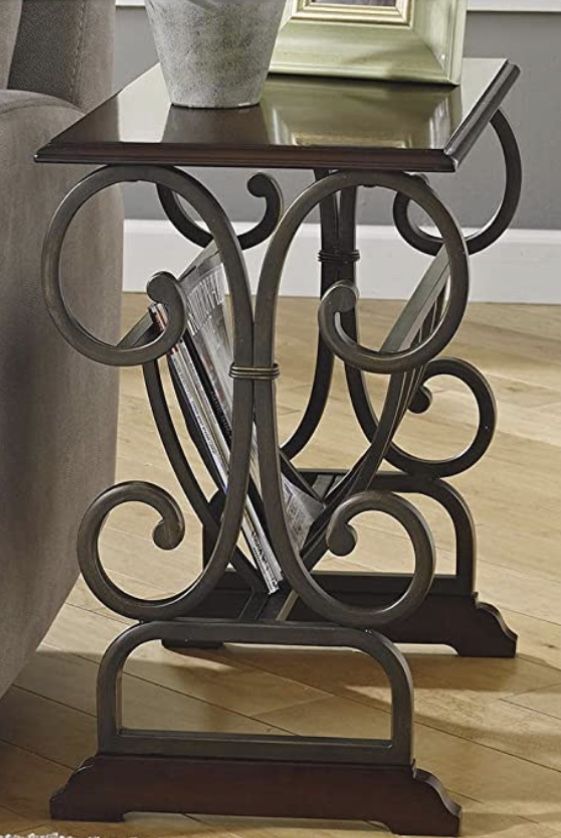 ARTICLE Leather Timber Chair, “Charm Chocolate” + FREE End