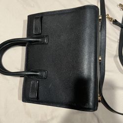 Saint Laurent Black Leather Baby Classic Sac De Jour Tote