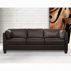 Sofa MATIAS Chocolate Top Grain Leather, New Especial price 