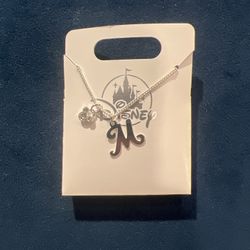 Disney Initial Necklace with Crystal Mouse Ears