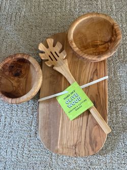 4 Piece Olive Wood Set