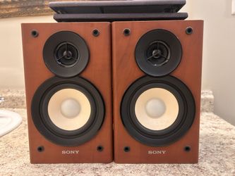 Pair Of Sony Hi Fi Bookshelf Speakers