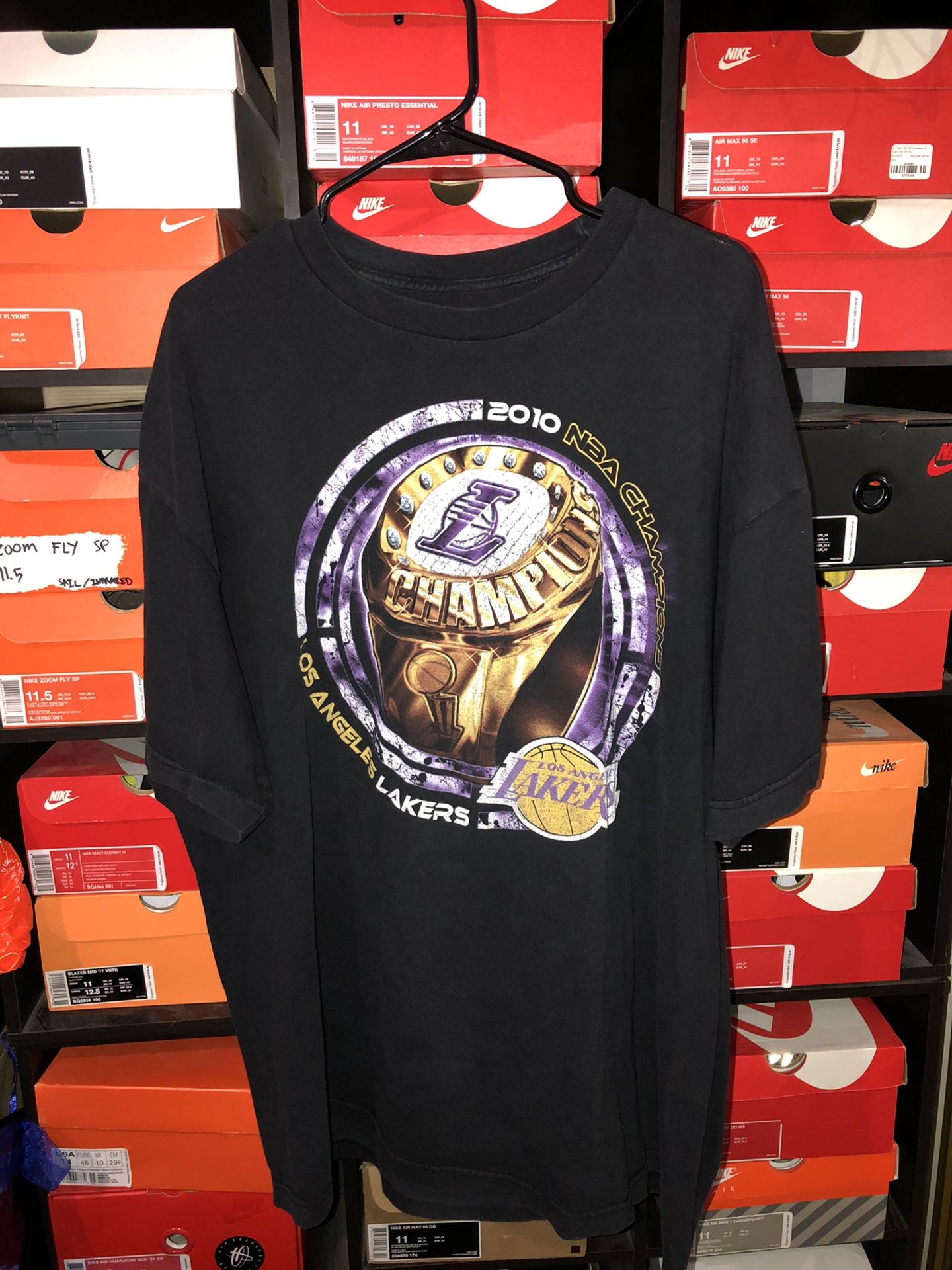 2010 and 2002 Lakers Championship Tees SIZE XL