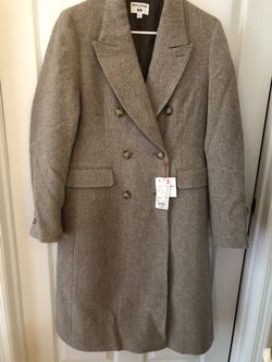 UNIQLO Tweeted Wool Coat Women ,size Large,new Wıth Tag.