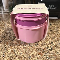 Pink & purple tupperware set