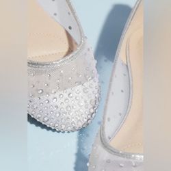 David’s Bridal Sparkle Flats Size9