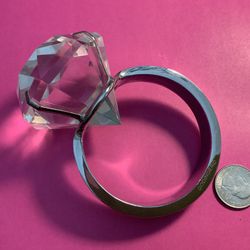 Crystal Giant Diamond Ring