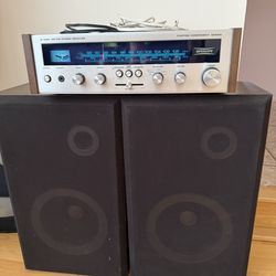 Superscope R-1220 AM/FM Stereo Receiver with Speakers