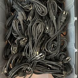 Lot of Desktop Computer Monitor TV Power cords