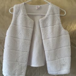 Girls White Vest 