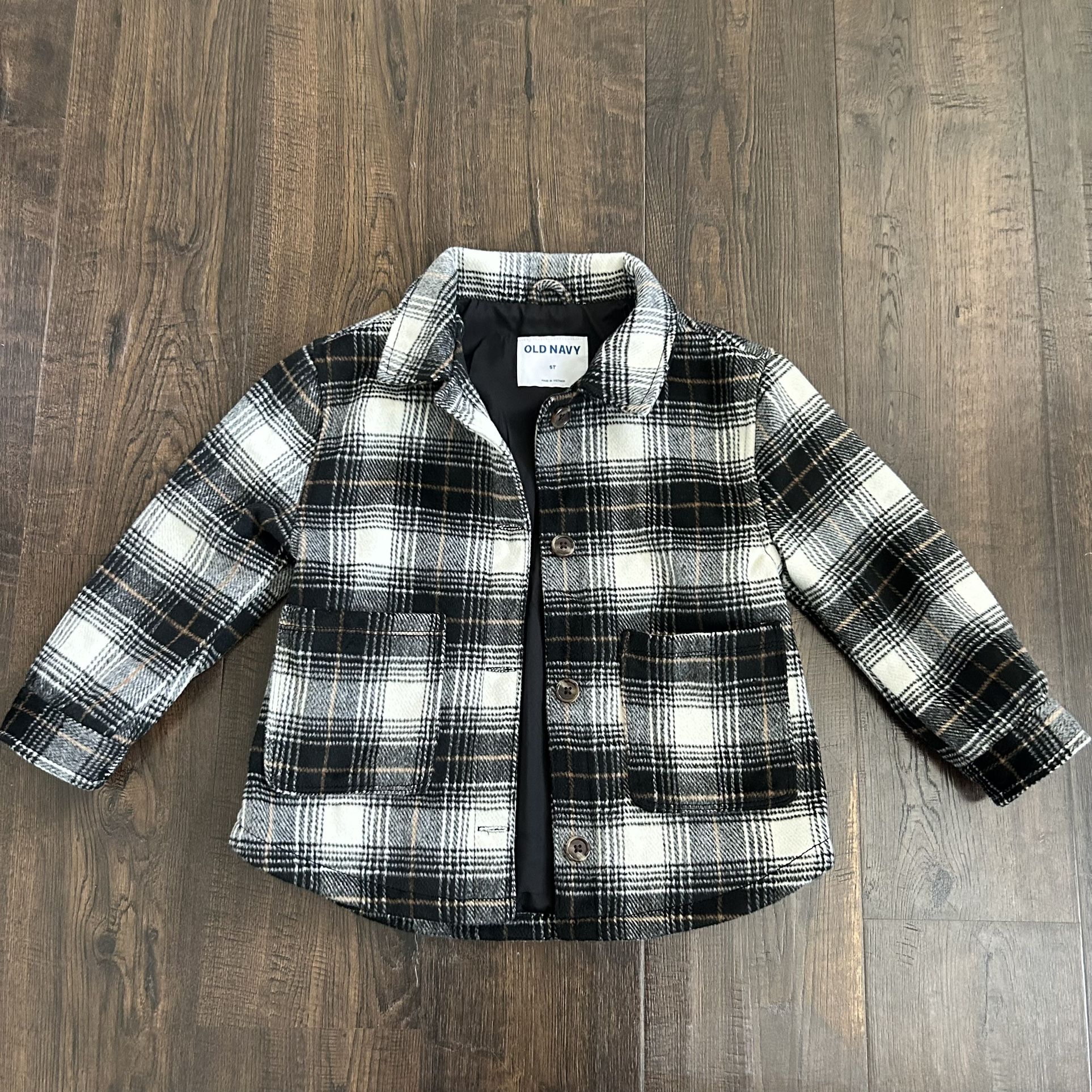 Old Navy Toddler Plaid Shacket Size 5T