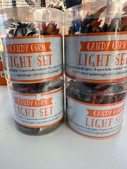 Candy Corn Halloween Light Set – Lot of 4