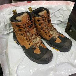 ROCKROOSTER Woodland Brown 6 inch Waterproof Safety Toe Leather Work Boots AK669

 