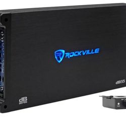 Rockville dB55 4000W 5-Channel 2-Ohm Car Amplifier, High-Speed MOSFET, Adjustable Crossover, LED, Remote Sub Control, Perfect for Car Audio and Subs
