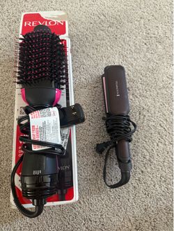 Revlon blowout brush and Remington hair straightener
