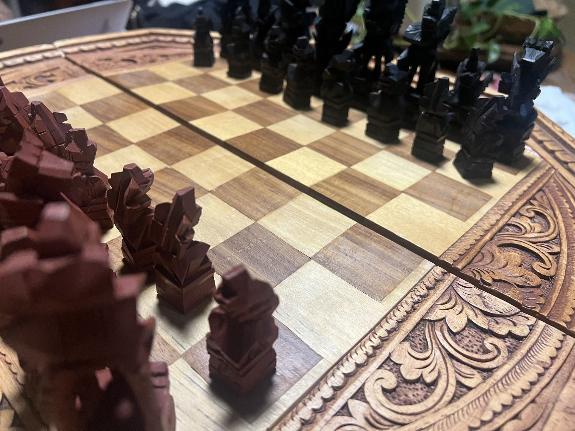 Hand carved Vintage Chess Set